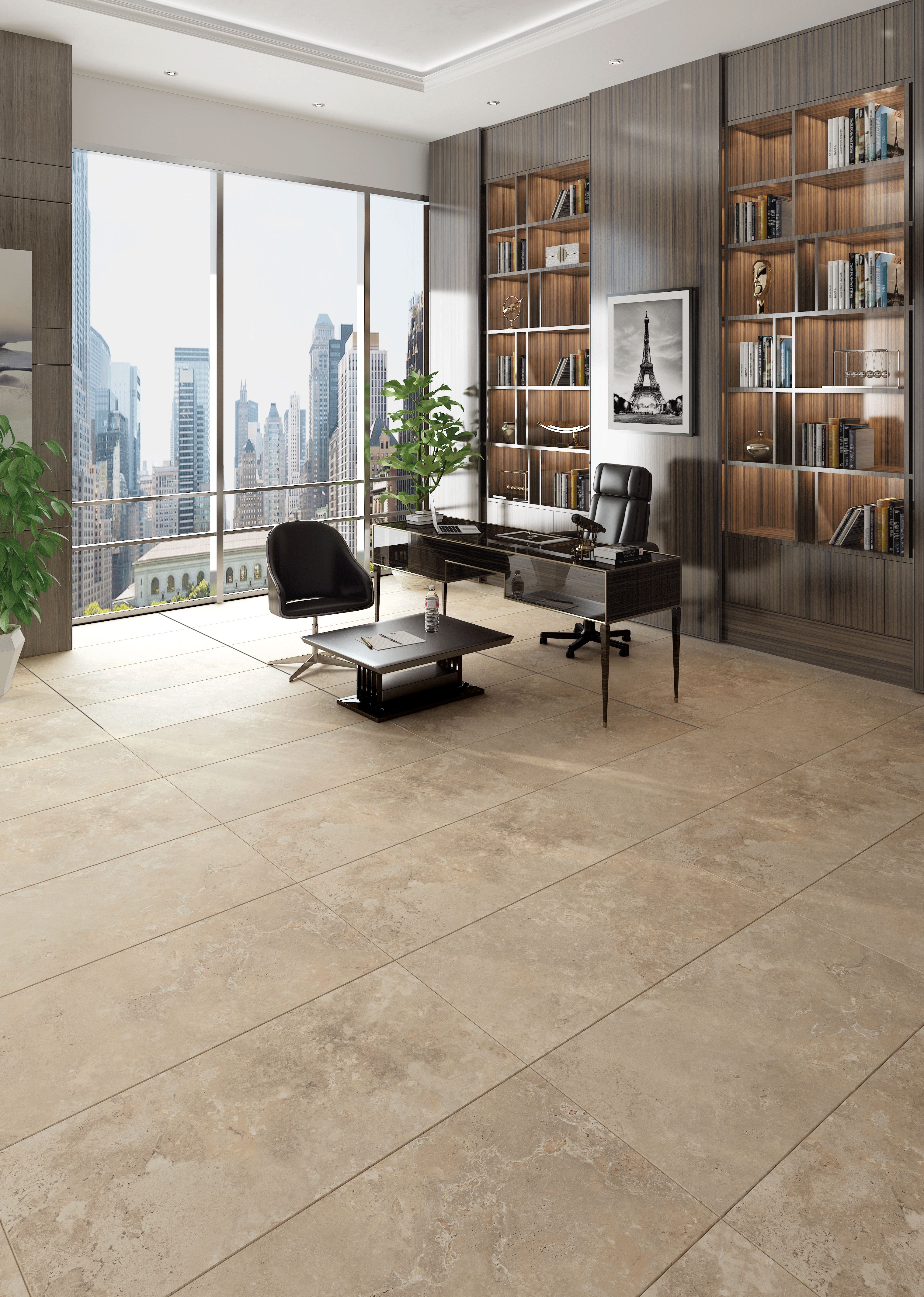 Gres Crema Travertino 60x120x0,7 cm