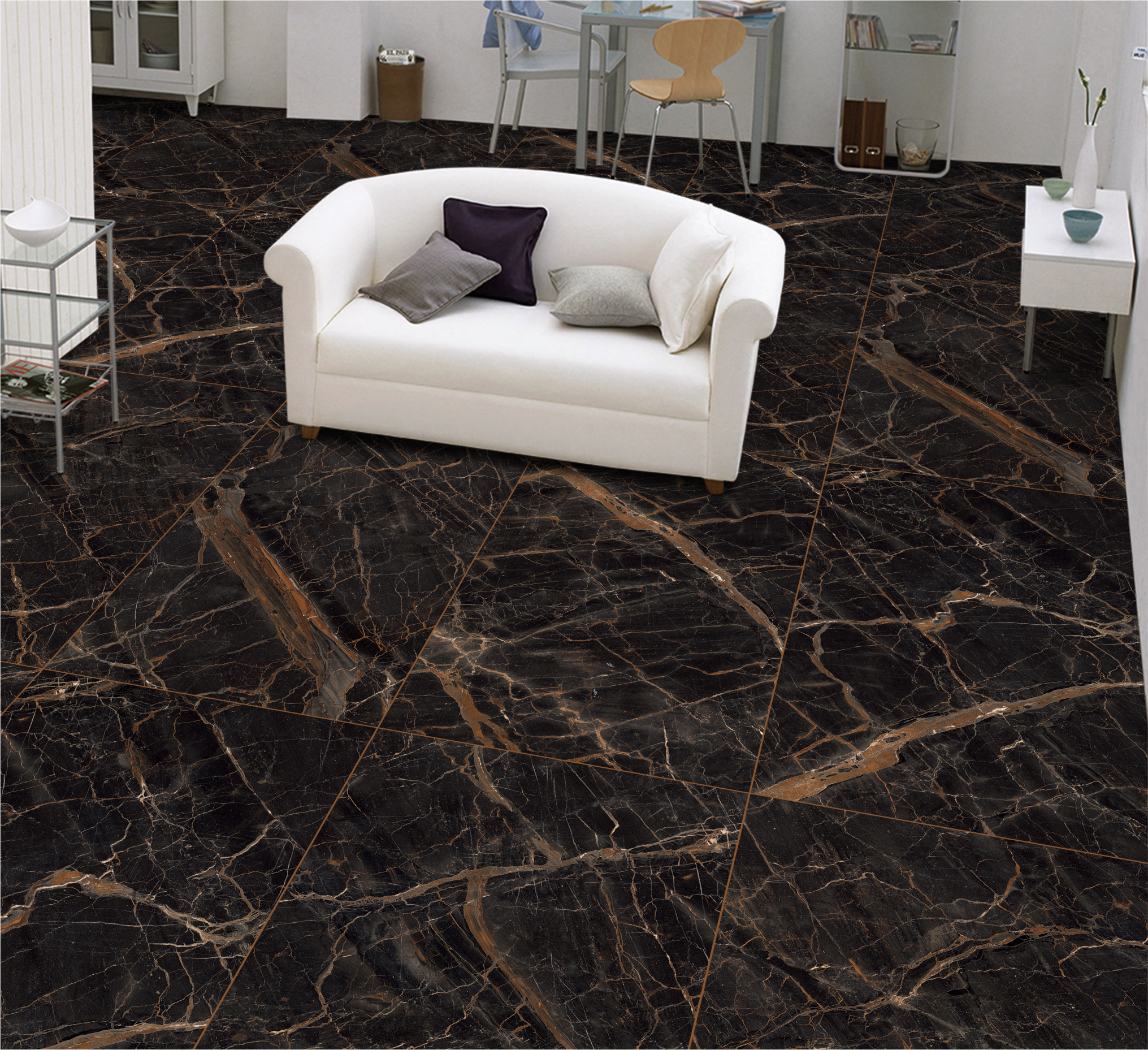 Gres Noble Black GEM 60x120x0,9 cm