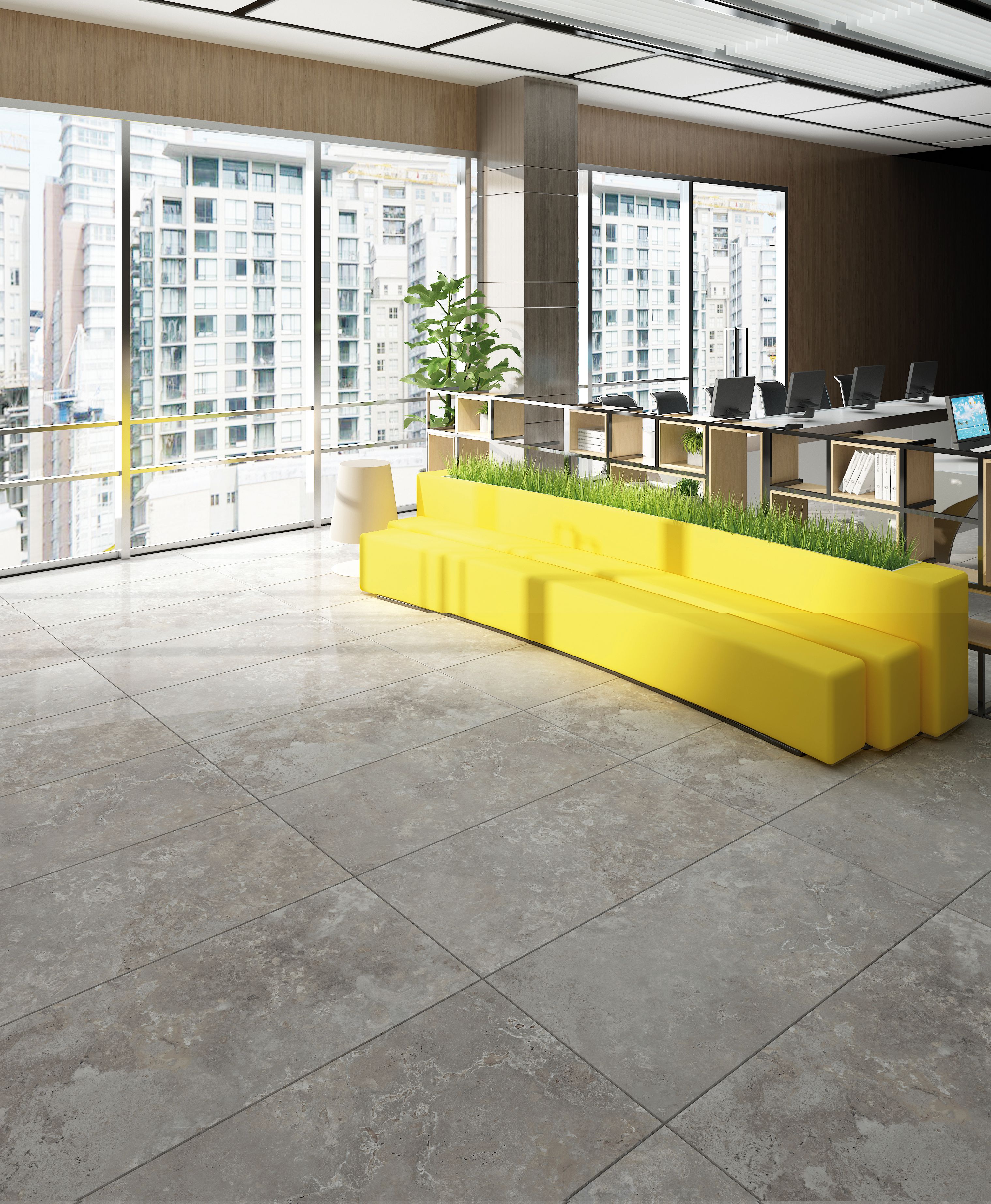 Gres Gris Travertino 60x120x0,7 cm